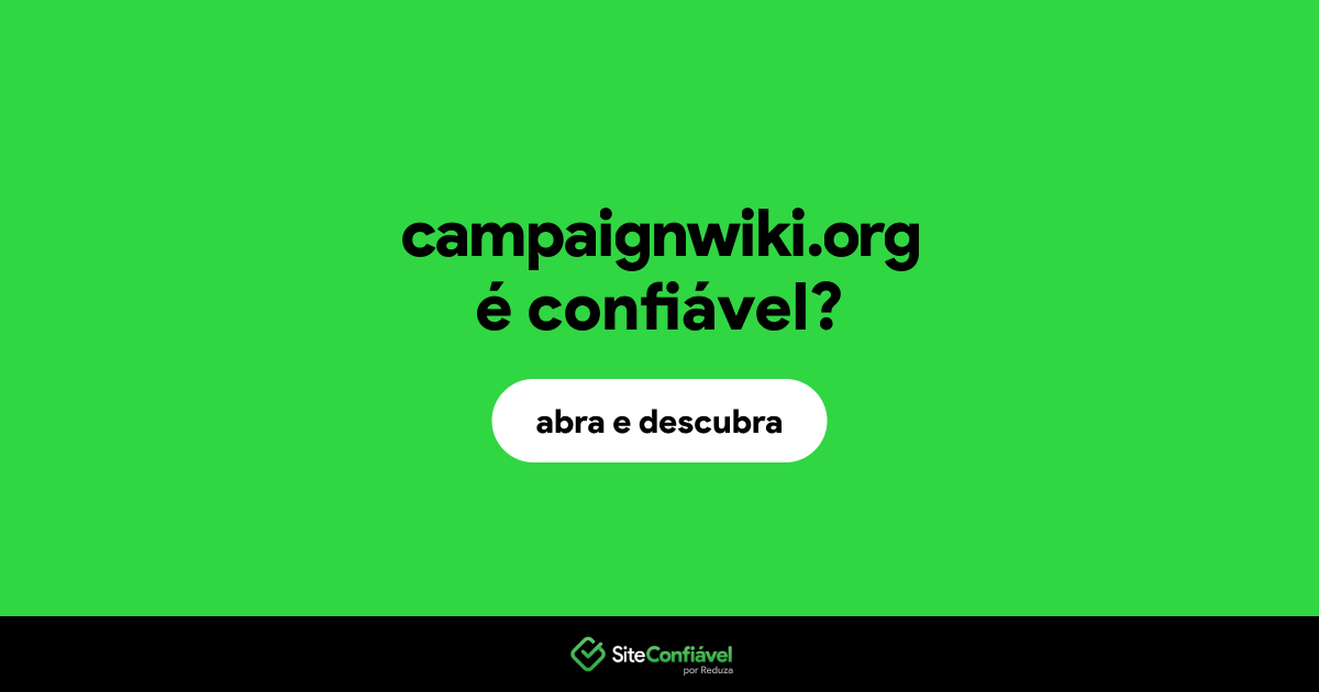 O site campaignwiki.org é confiável?