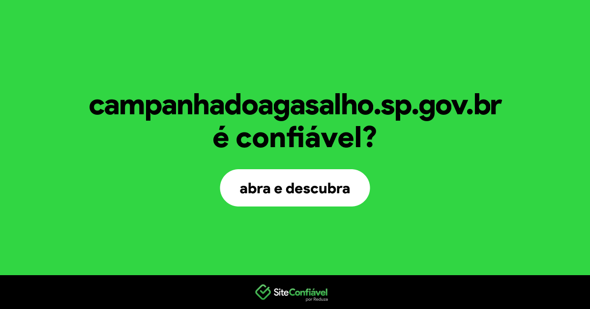 O site campanhadoagasalho.sp.gov.br é confiável?