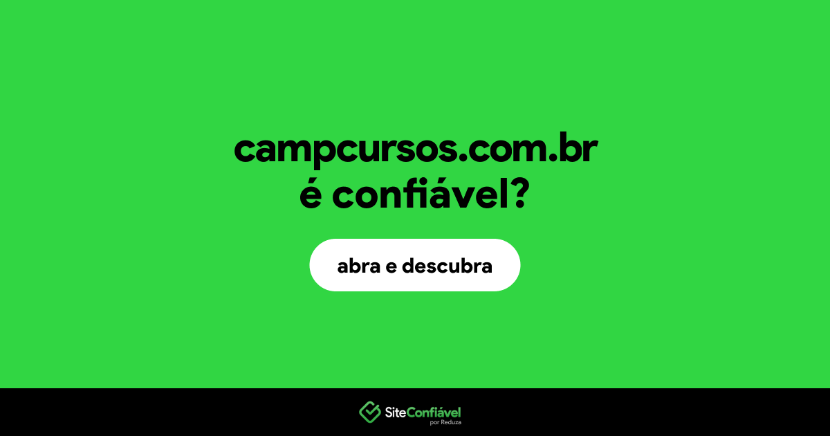 O site campcursos.com.br é confiável?