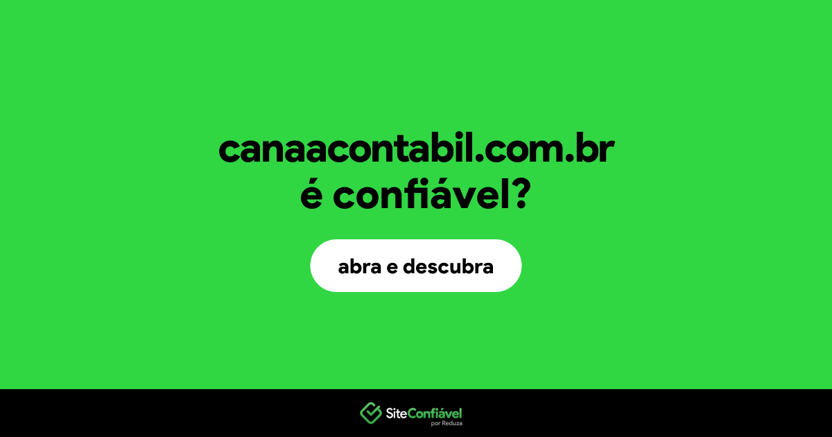 O site canaacontabil.com.br é confiável?