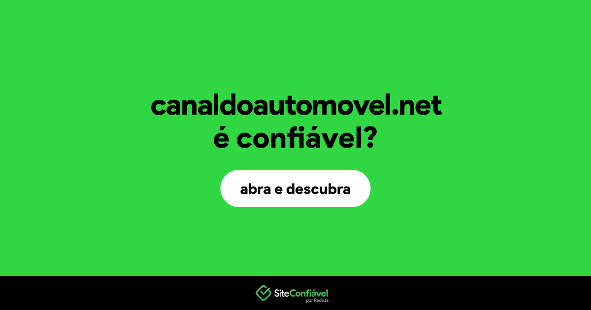 O site canaldoautomovel.net é confiável?