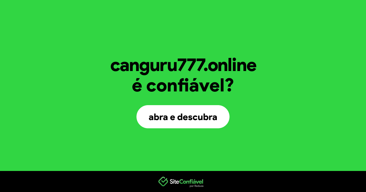 O site canguru777.online é confiável?