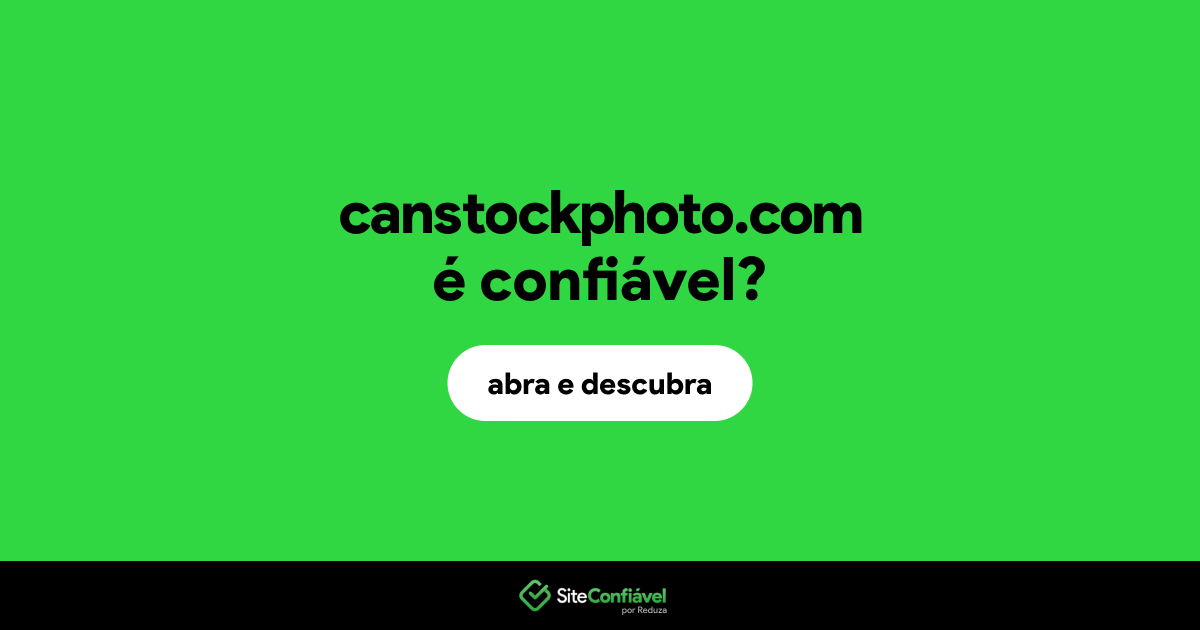 O site canstockphoto.com é confiável?
