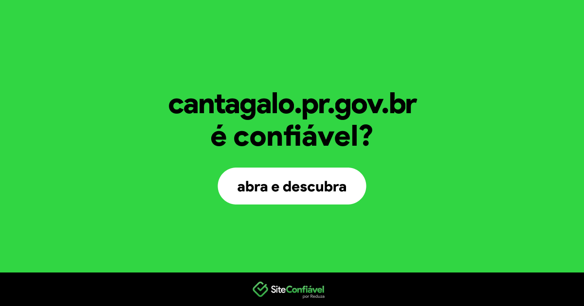 O site cantagalo.pr.gov.br é confiável?