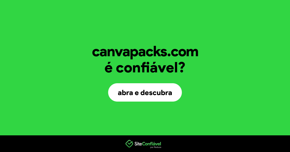 O site canvapacks.com é confiável?