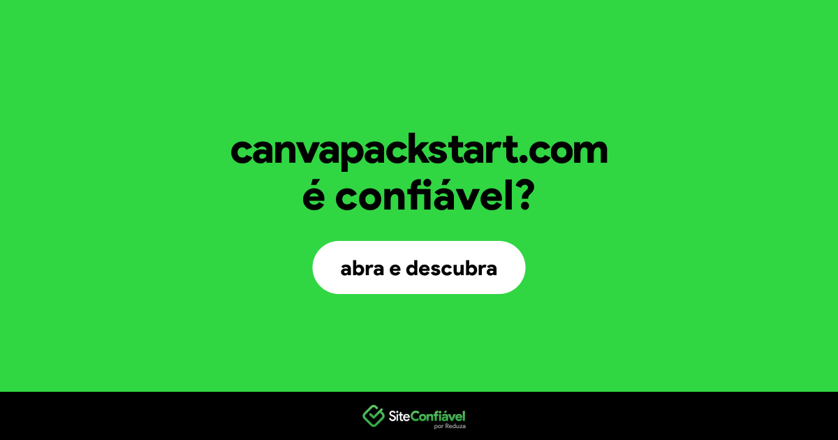 O site canvapackstart.com é confiável?