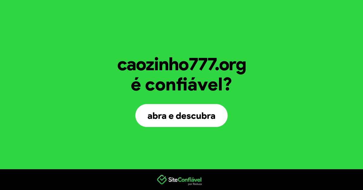 O site caozinho777.org é confiável?