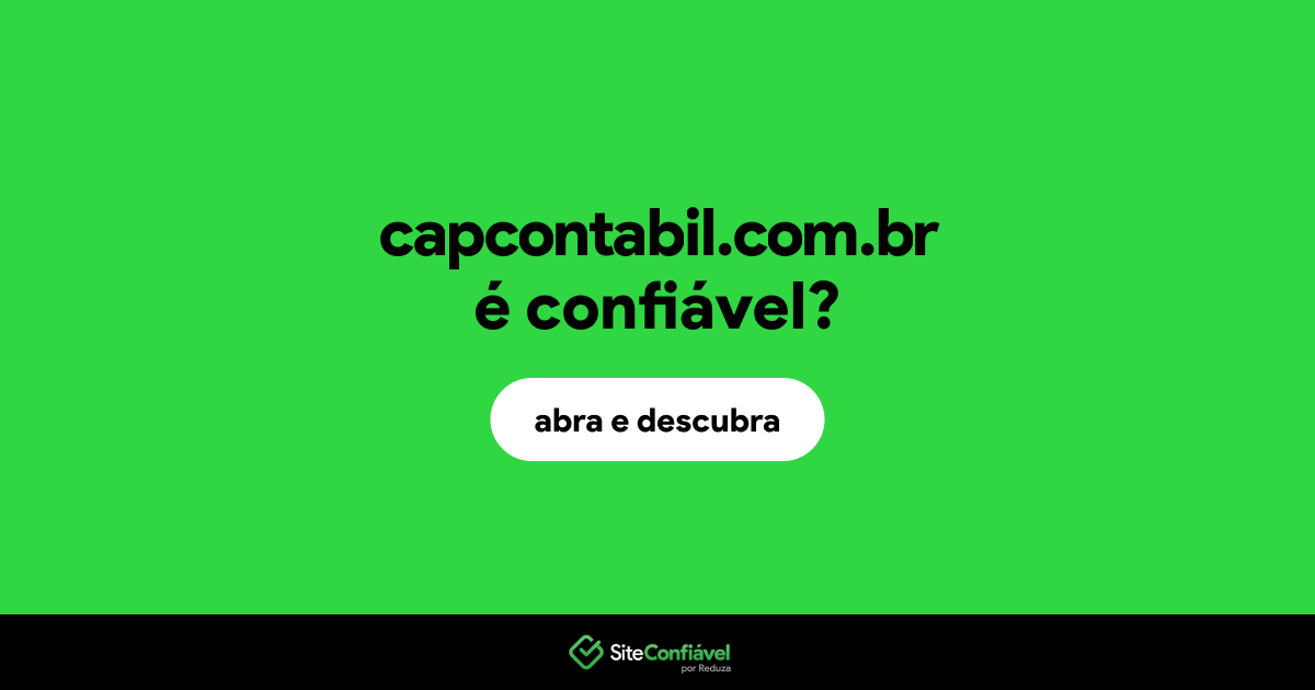 O site capcontabil.com.br é confiável?