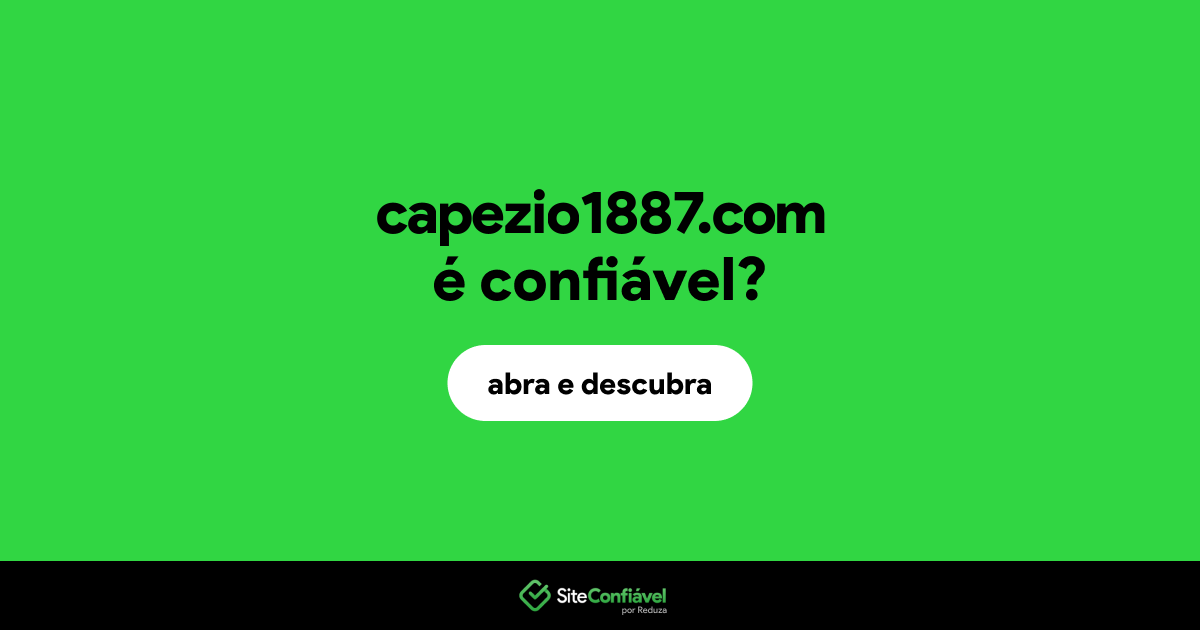 O site capezio1887.com é confiável?