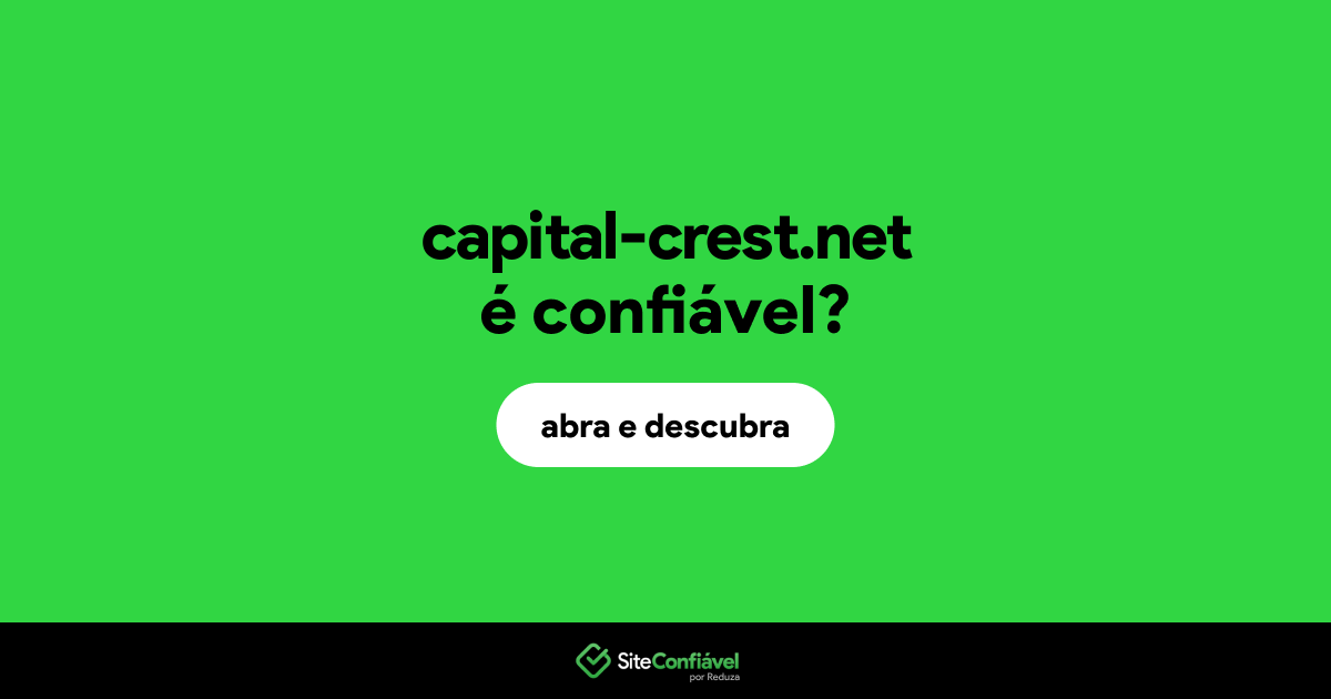 O site capital-crest.net é confiável?
