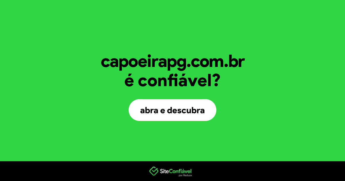 O site capoeirapg.com.br é confiável?