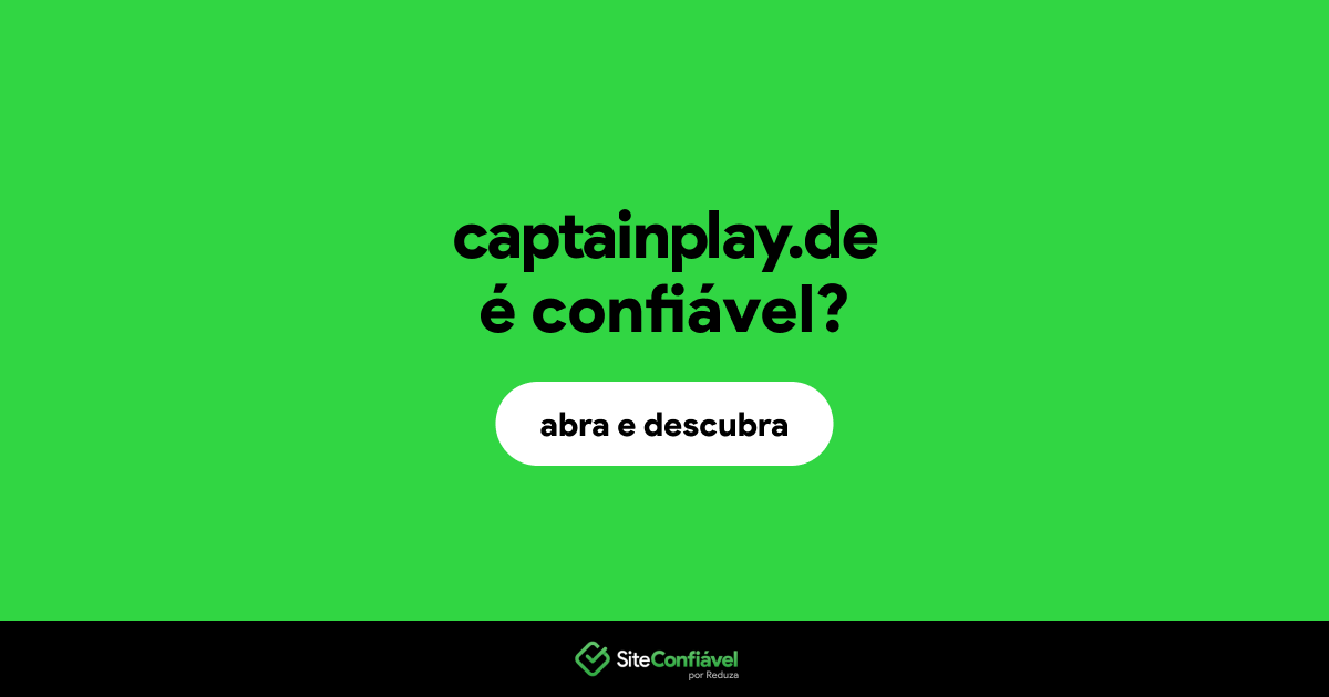 O site captainplay.de é confiável?