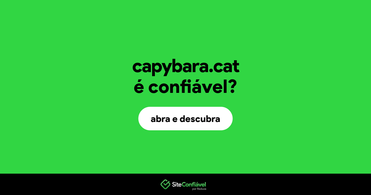 O site capybara.cat é confiável?