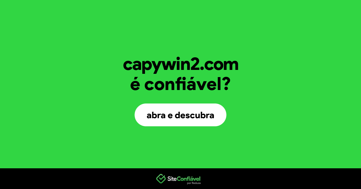 O site capywin2.com é confiável?