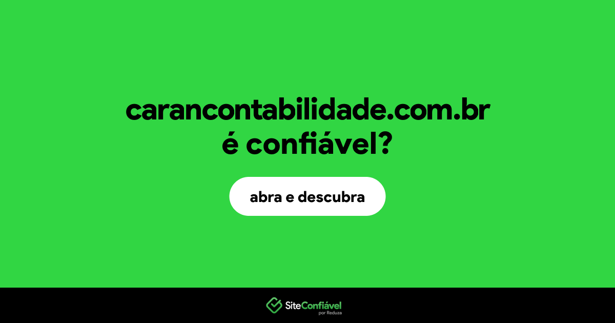 O site carancontabilidade.com.br é confiável?