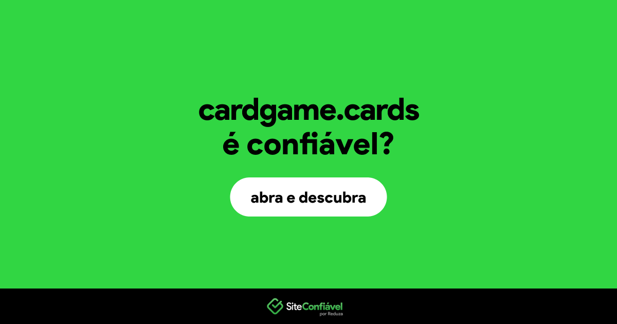 O site cardgame.cards é confiável?