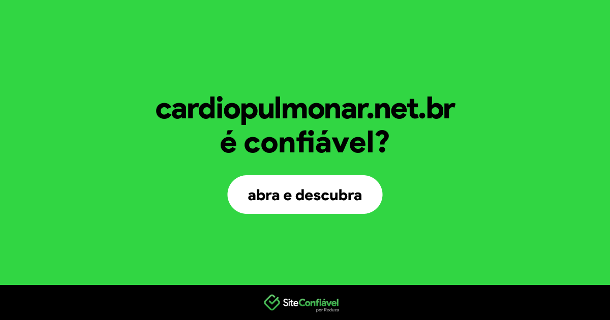 O site cardiopulmonar.net.br é confiável?