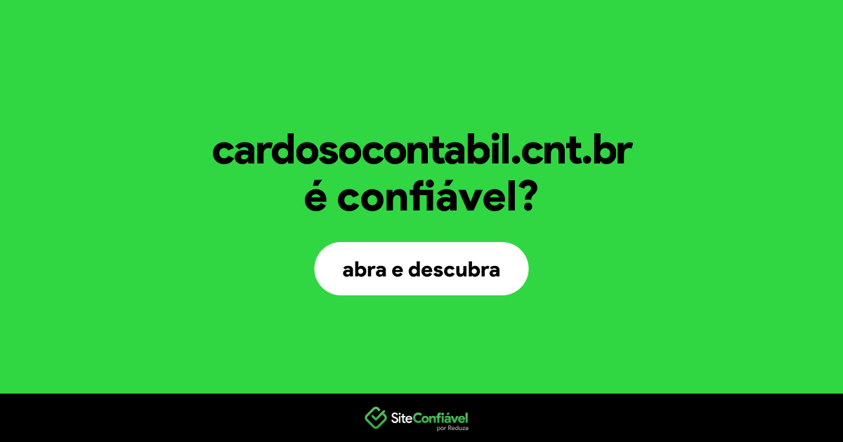 O site cardosocontabil.cnt.br é confiável?