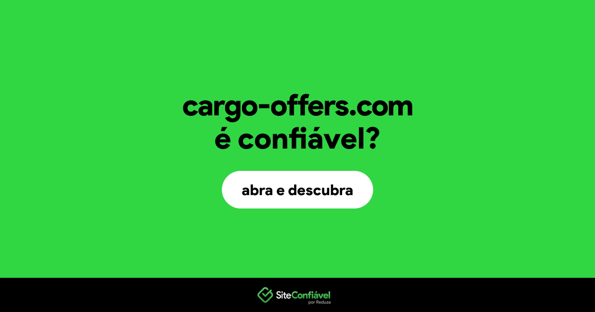 O site cargo-offers.com é confiável?