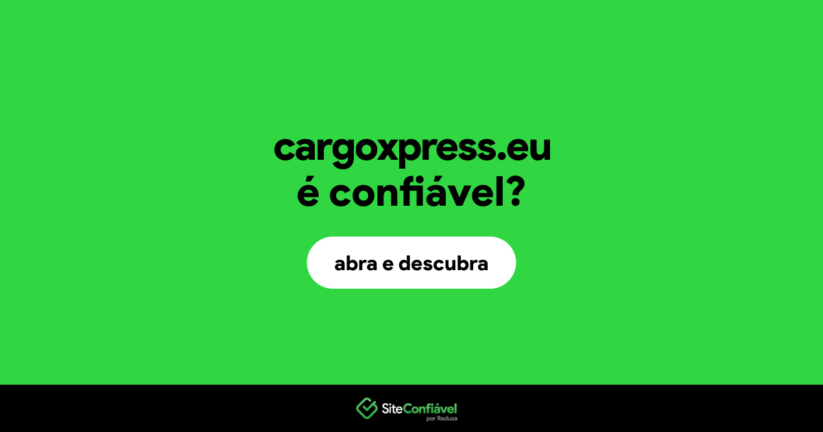 O site cargoxpress.eu é confiável?