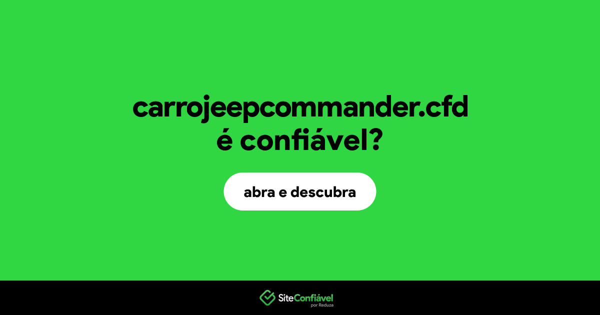 O site carrojeepcommander.cfd é confiável?