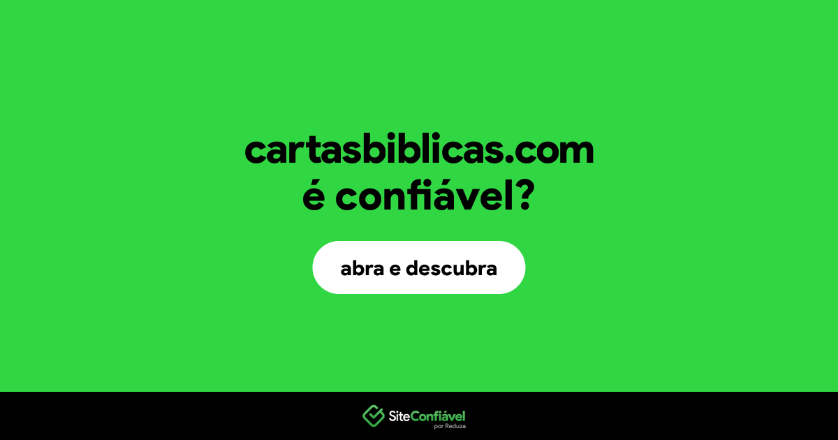 O site cartasbiblicas.com é confiável?