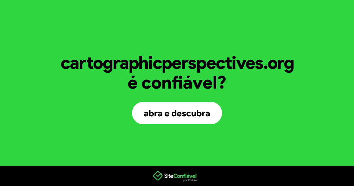 O site cartographicperspectives.org é confiável?