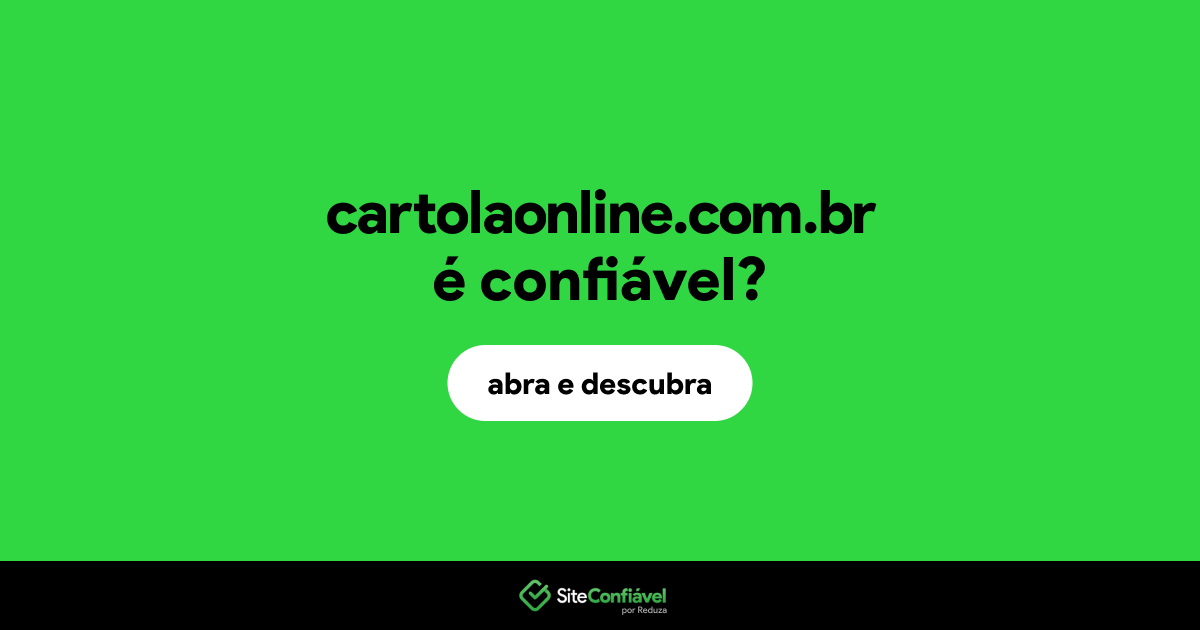 O site cartolaonline.com.br é confiável?