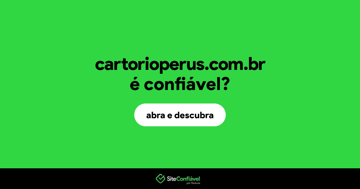 O site cartorioperus.com.br é confiável?