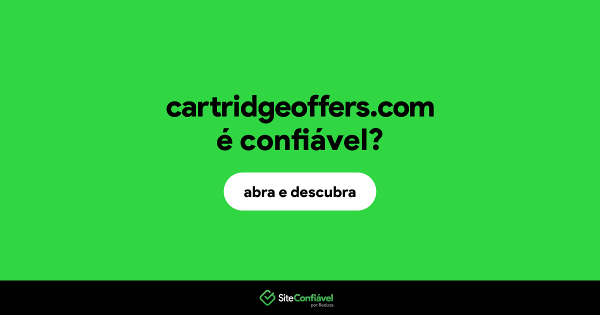 O site cartridgeoffers.com é confiável?