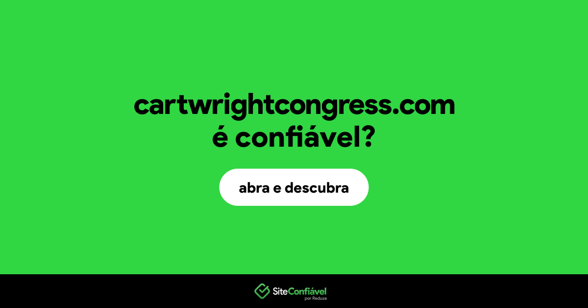 O site cartwrightcongress.com é confiável?