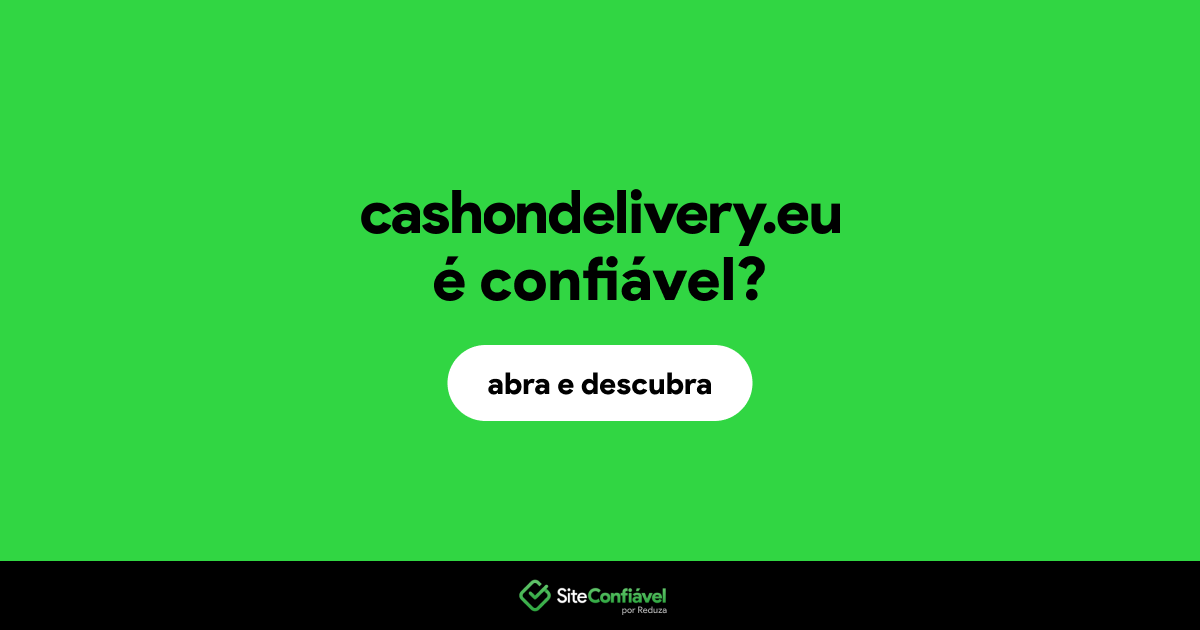 O site cashondelivery.eu é confiável?