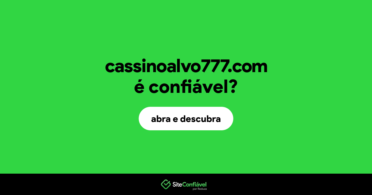 O site cassinoalvo777.com é confiável?