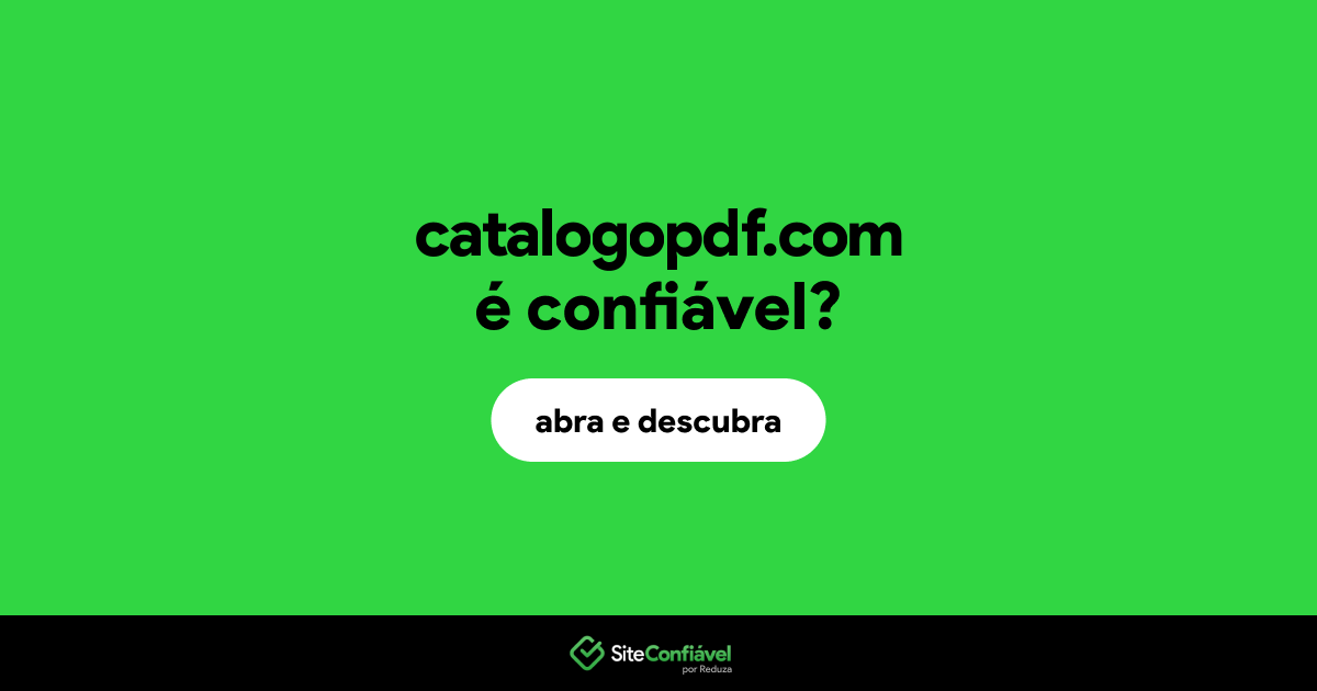 O site catalogopdf.com é confiável?