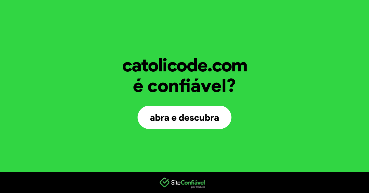 O site catolicode.com é confiável?