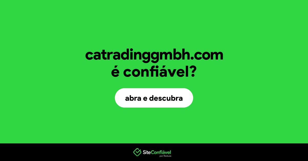 O site catradinggmbh.com é confiável?