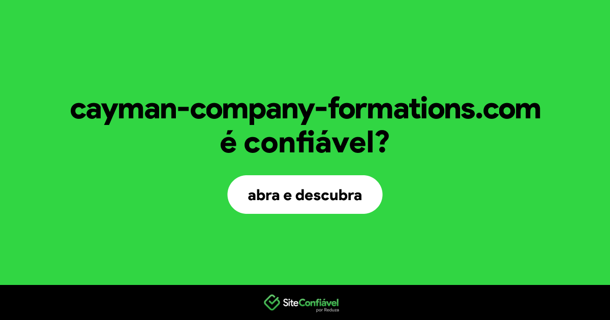 O site cayman-company-formations.com é confiável?