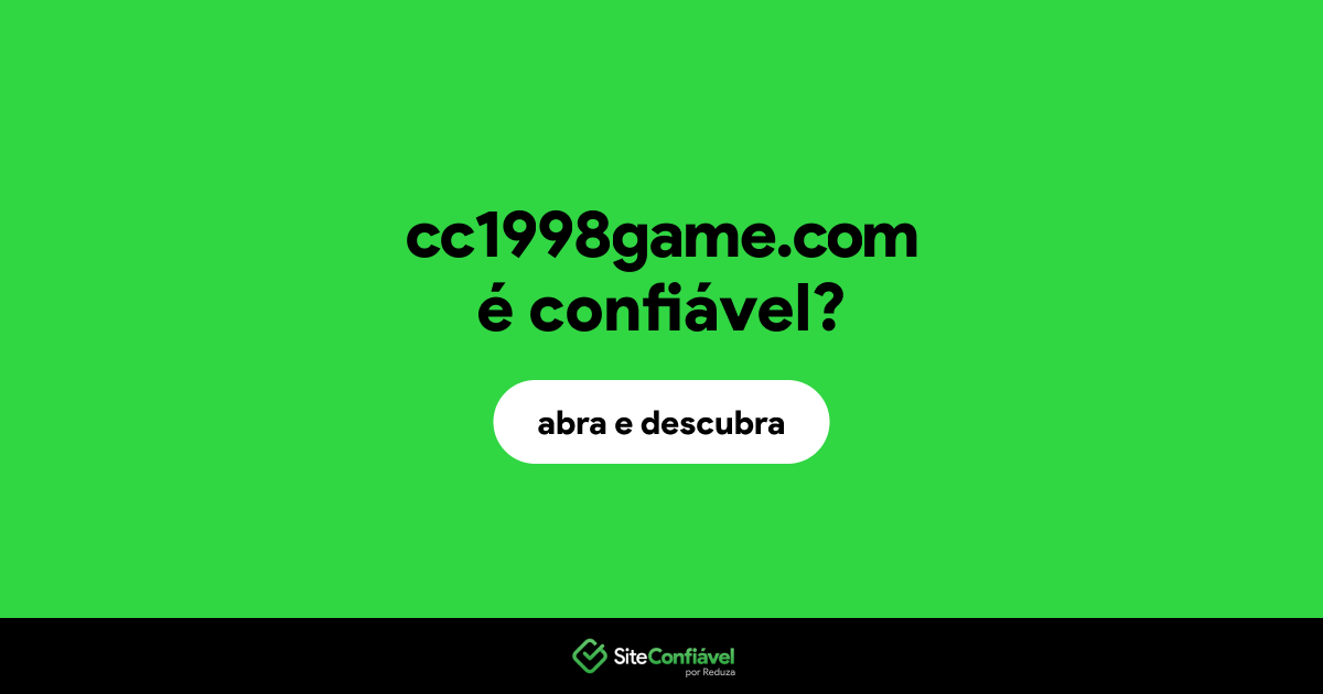 O site cc1998game.com é confiável?