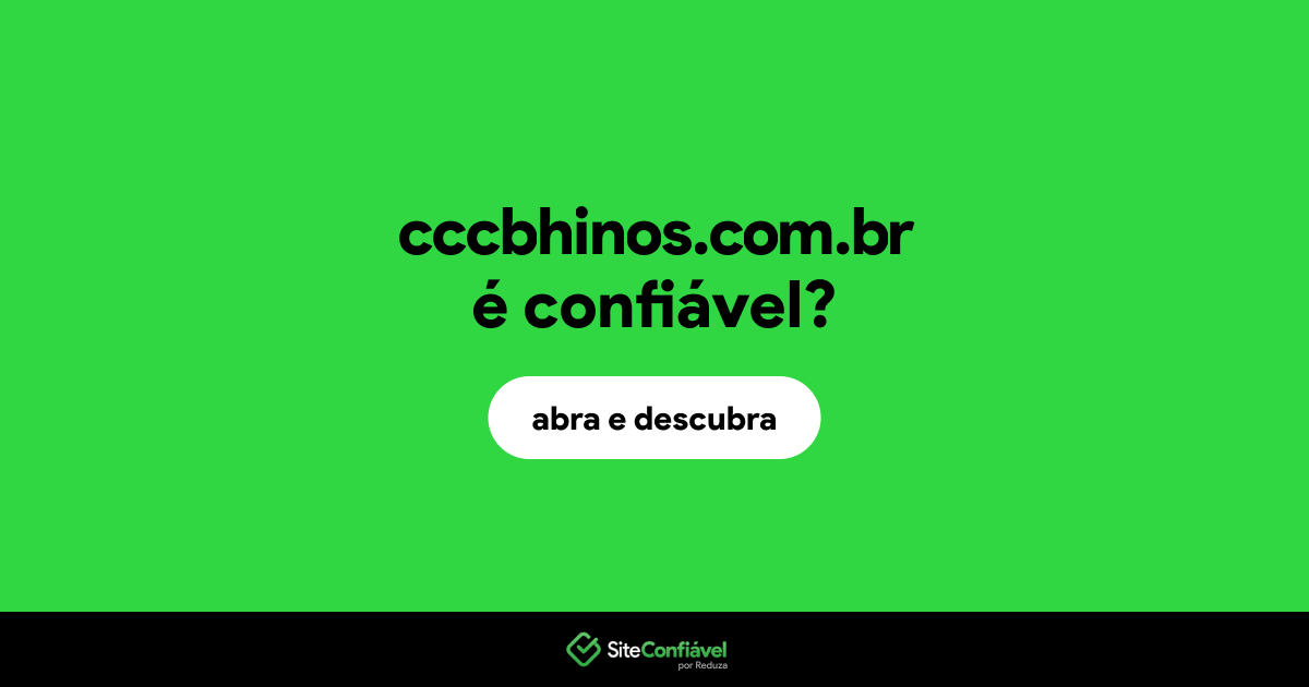 O site cccbhinos.com.br é confiável?