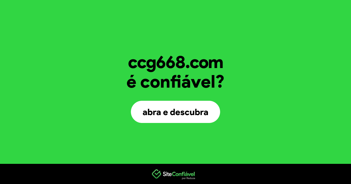 O site ccg668.com é confiável?