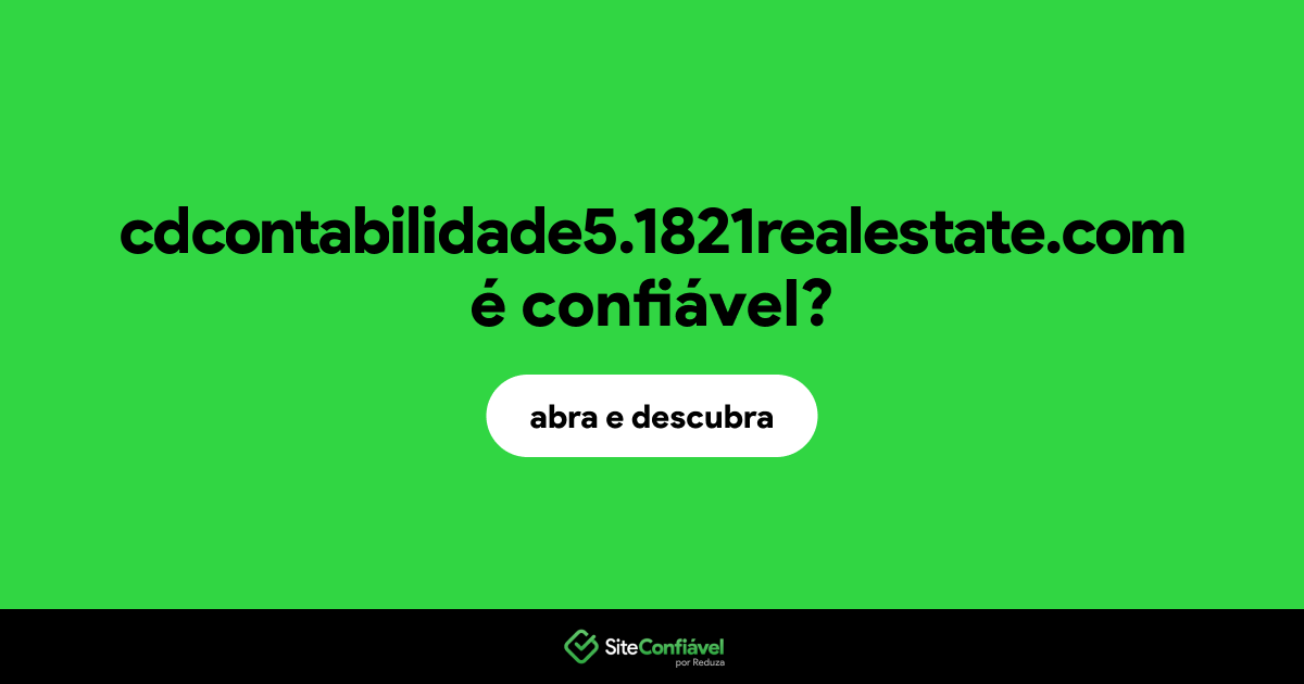 O site cdcontabilidade5.1821realestate.com é confiável?