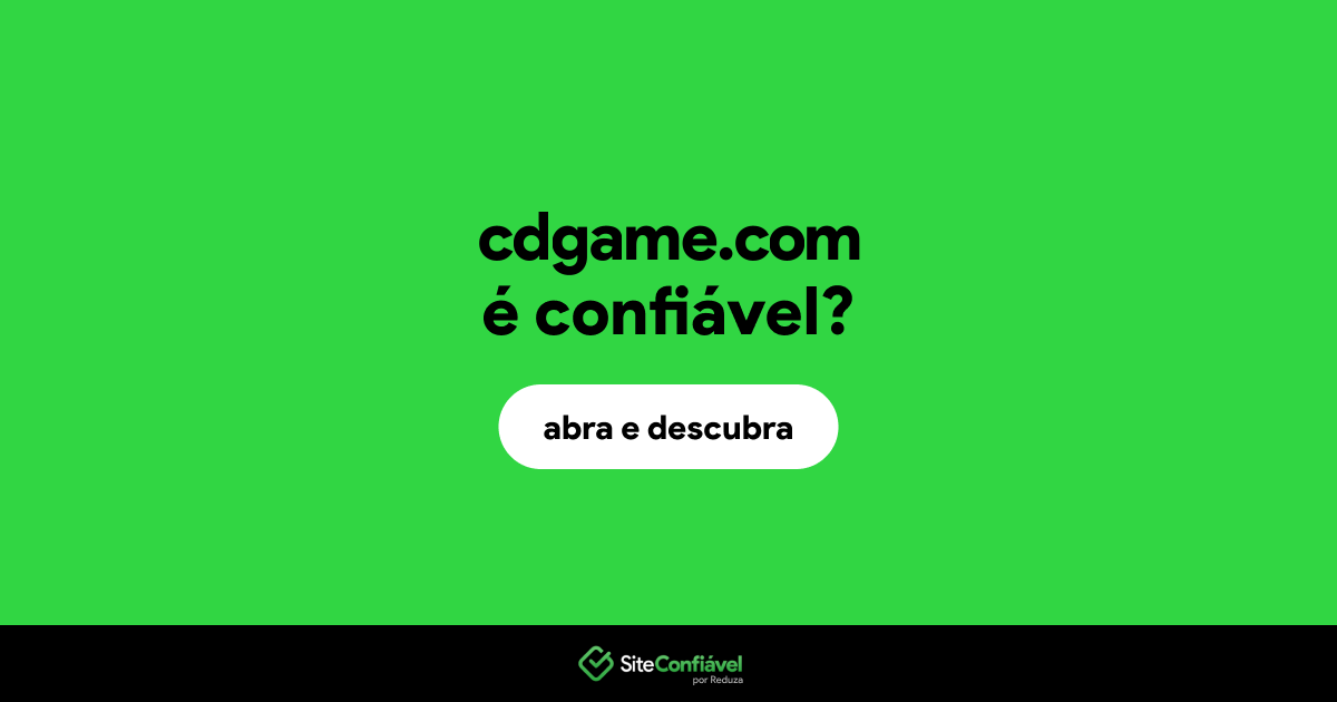 O site cdgame.com é confiável?