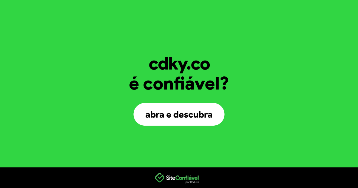 O site cdky.co é confiável?