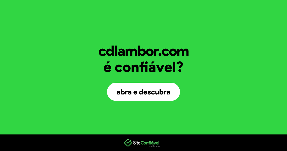 O site cdlambor.com é confiável?