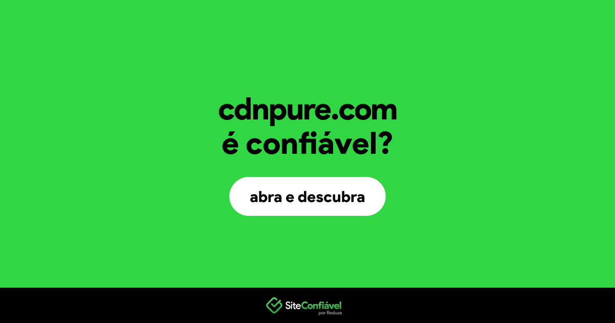 O site cdnpure.com é confiável?