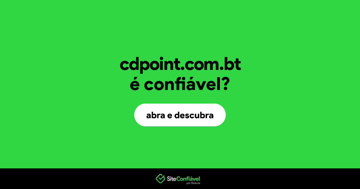 O site cdpoint.com.bt é confiável?