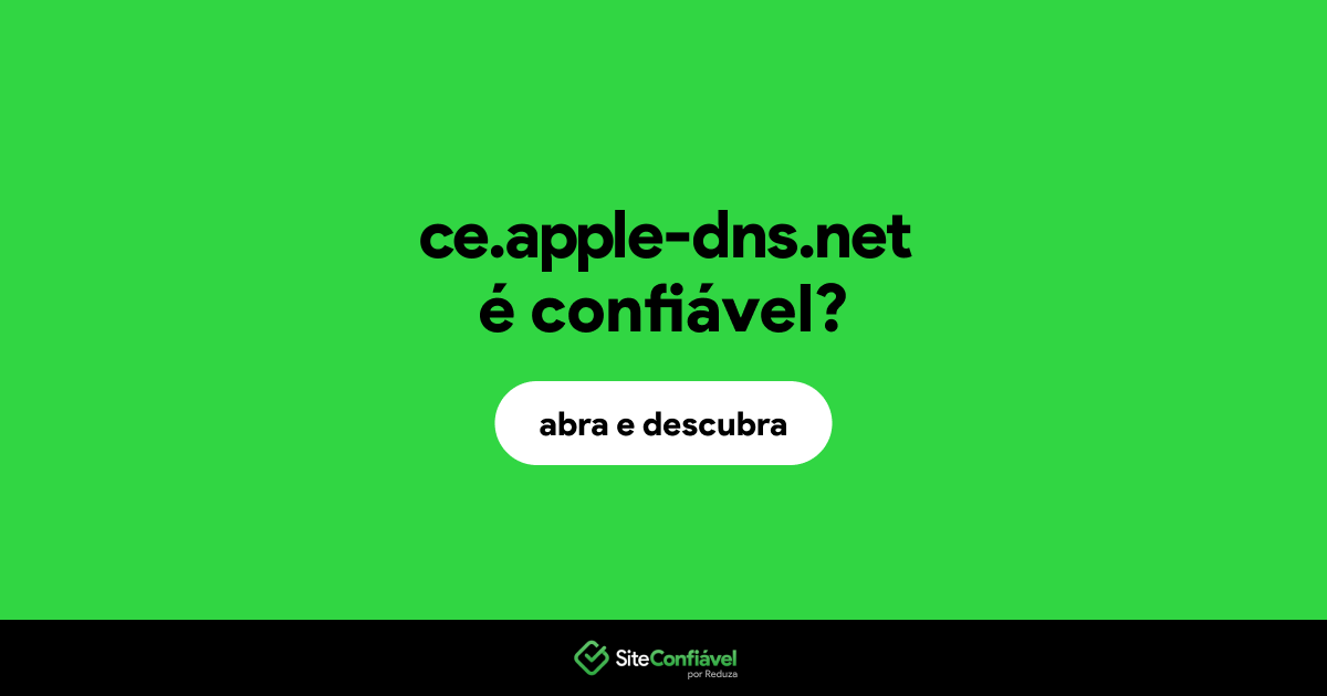 O site ce.apple-dns.net é confiável?