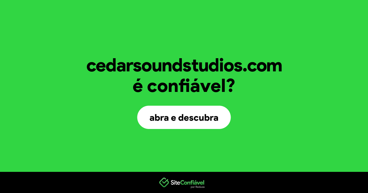 O site cedarsoundstudios.com é confiável?