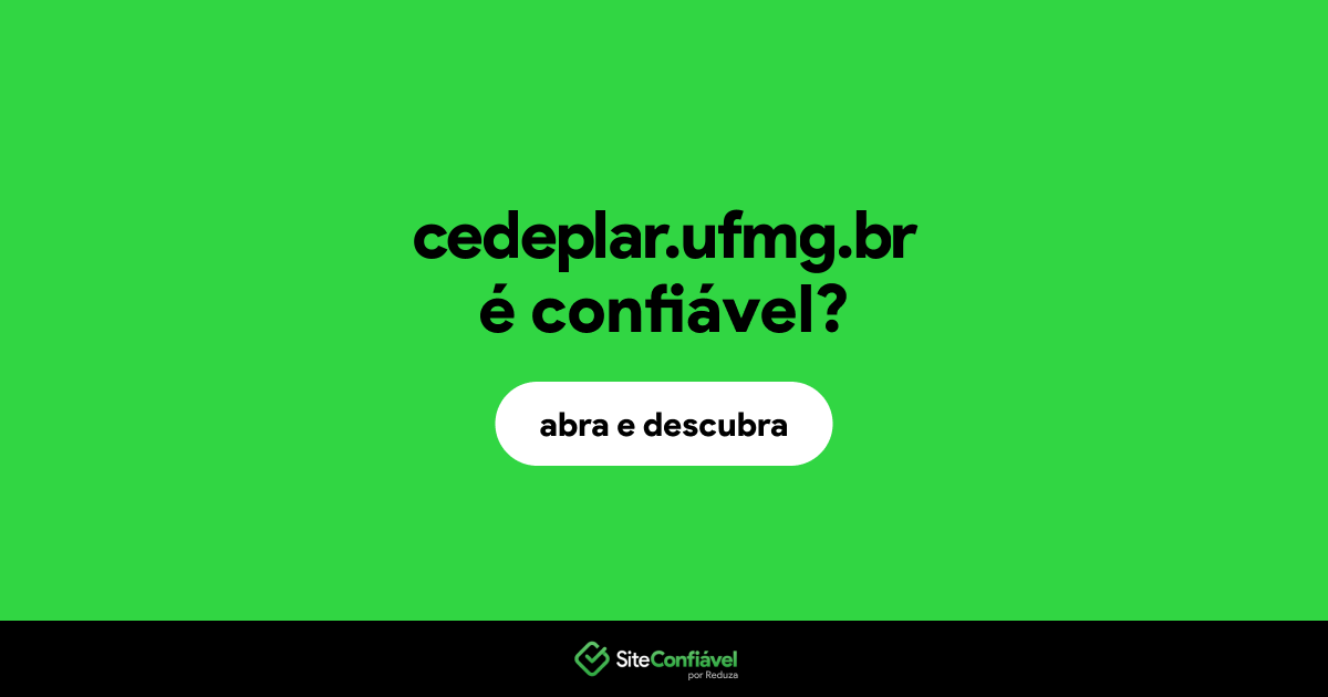 O site cedeplar.ufmg.br é confiável?