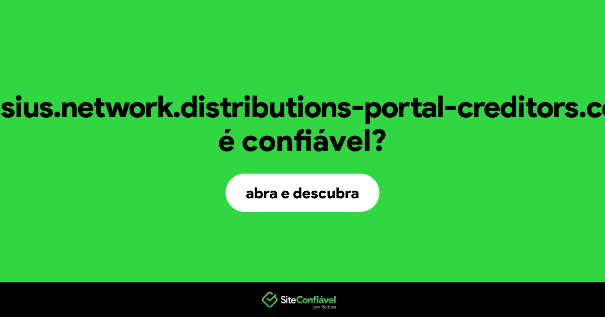 O site celsius.network.distributions-portal-creditors.com é confiável?
